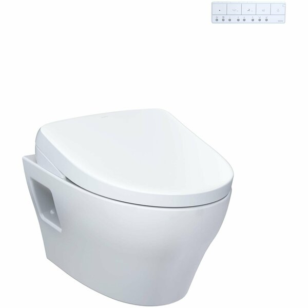 Toto EP Wall-Hung 0.9 / 1.28 GPF Dual Flush Elongated Toilet CWT4284726CMFG#MS